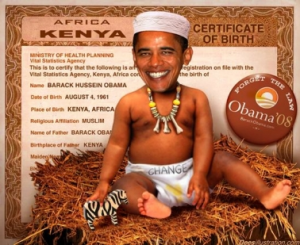 Joke Obama Birth Certificate from Kenya