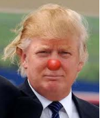 Photo of Donald Trump with clown nose