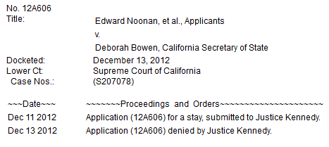 Application denied by Justice Kennedy