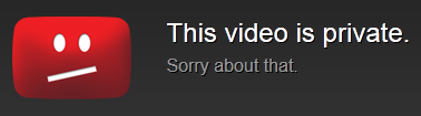 YouTube "This video is private" logo
