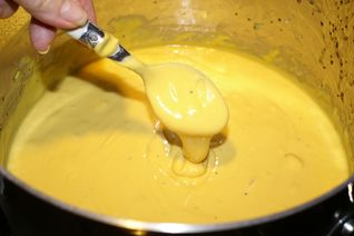 pot of melted cheese