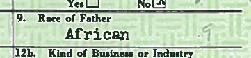 Excerpt from Obama's birth certificate