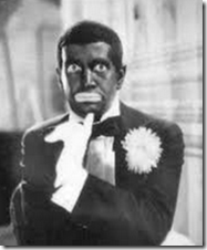 Photo of white actor Al Jolson in blackface