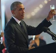 Photo of Obama making toast